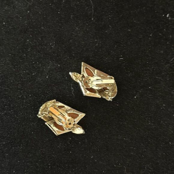 Vintage tiger eye clip on - Picture 5 of 6